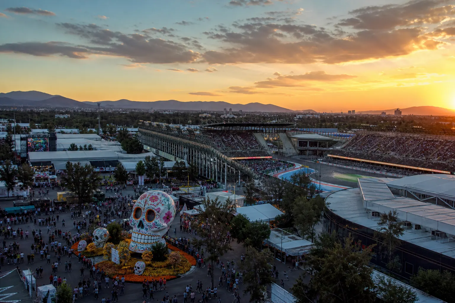 Público y actividad comercial durante el Gran Premio de México 2026 en el Autódromo Hermanos Rodríguez
