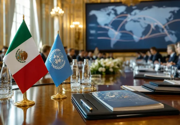 Delegación mexicana en una mesa internacional sobre tráfico ilícito de armas
